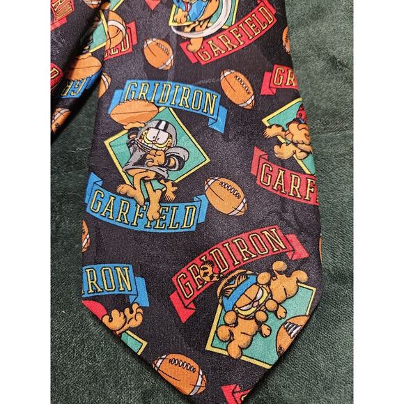 Gridiron Garfield Vintage Football Novelty Tie Paws Addiction - Picture 2 of 4